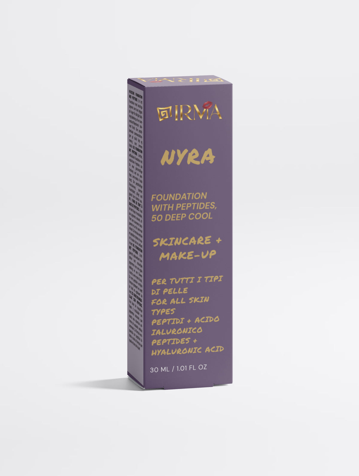 IRMA NYRA 50 — Fondotinta Deep Cool | SKINCARE + MAKE-UP | Tutti i Tipi di Pelle | 30 ml