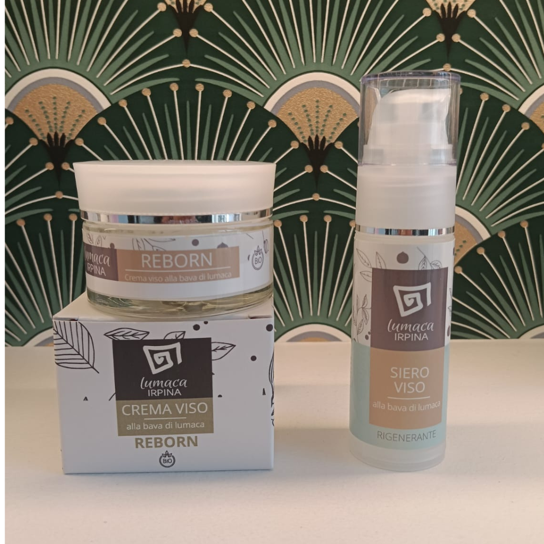 Kit Reborn (Crema + Siero): Effetto Lifting & Nutrimento Intenso Perfetto per: Pelle molto secca, matura o che ha perso tono e luminosità.
