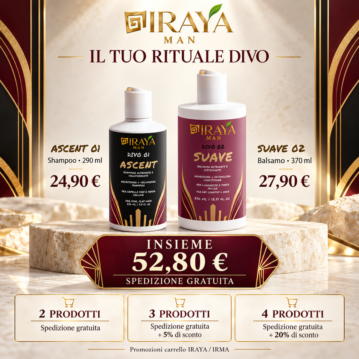 ASCENT — Shampoo Uomo per Capelli Fini e Piatti | IRAYA MAN