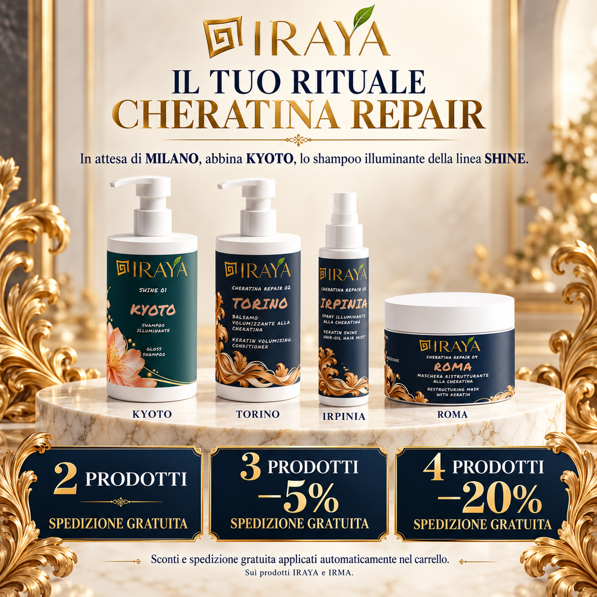 Spray capelli alla cheratina senza risciacquo anticrespo 100 ml — IRPINIA | IRAYA Cheratina Repair