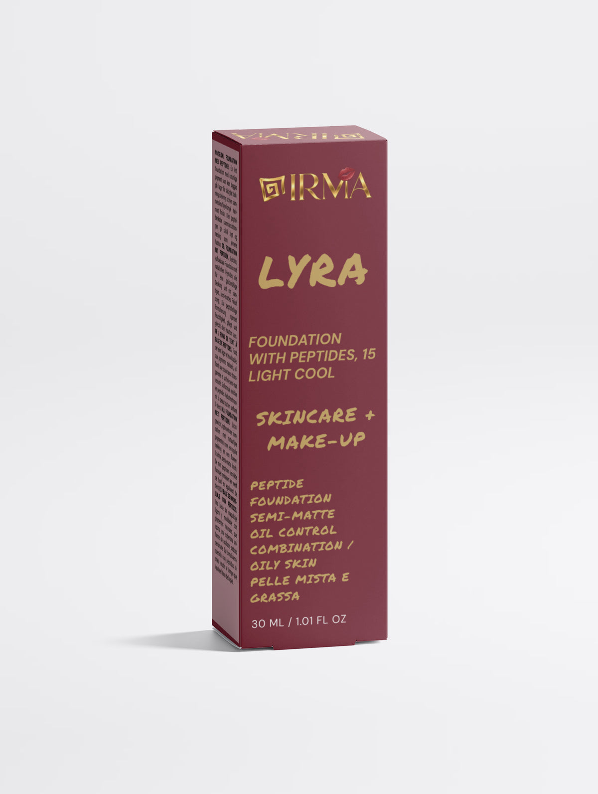 IRMA LYRA 15 — Peptide Semi-Matte Foundation 15 Light Cool | SKINCARE + MAKE-UP | PELLE MISTA E GRASSA | OIL CONTROL | 30 ml