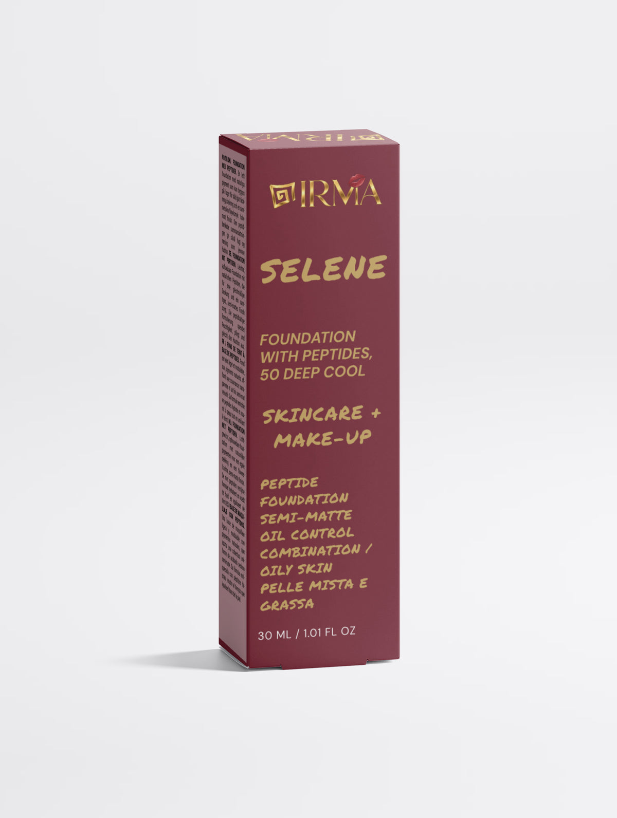 IRMA SELENE 50 — Peptide Semi-Matte Foundation 50 Deep Cool | SKINCARE + MAKE-UP | PELLE MISTA E GRASSA | OIL CONTROL | 30 ml