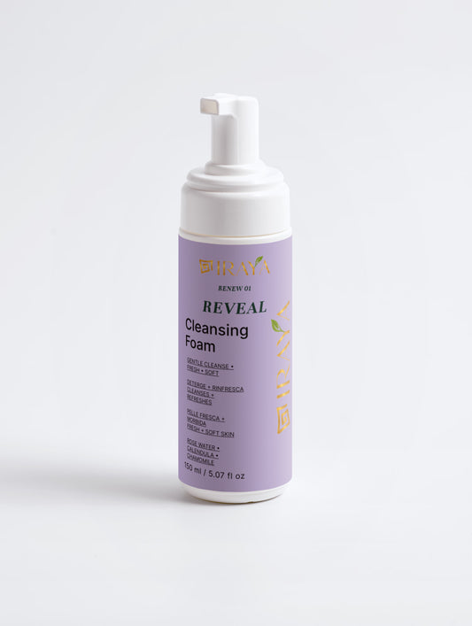 Gentle Cleansing Foam  Schiuma Detergente Delicata • 150 ml / 5.07 fl oz REVEAL — RENEW 01