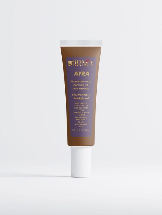 IRMA AYRA 40 — Fondotinta 40 Deep Neutral | SKINCARE + MAKE-UP | Tutti i Tipi di Pelle | 30 ml