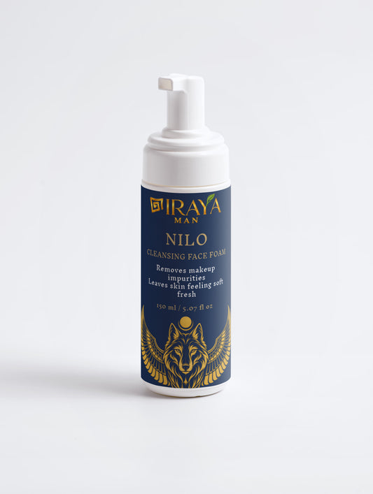 Mousse Detergente Viso Uomo per Rimuovere Trucco e Impurità, 150 ml NILO | IRAYA MAN