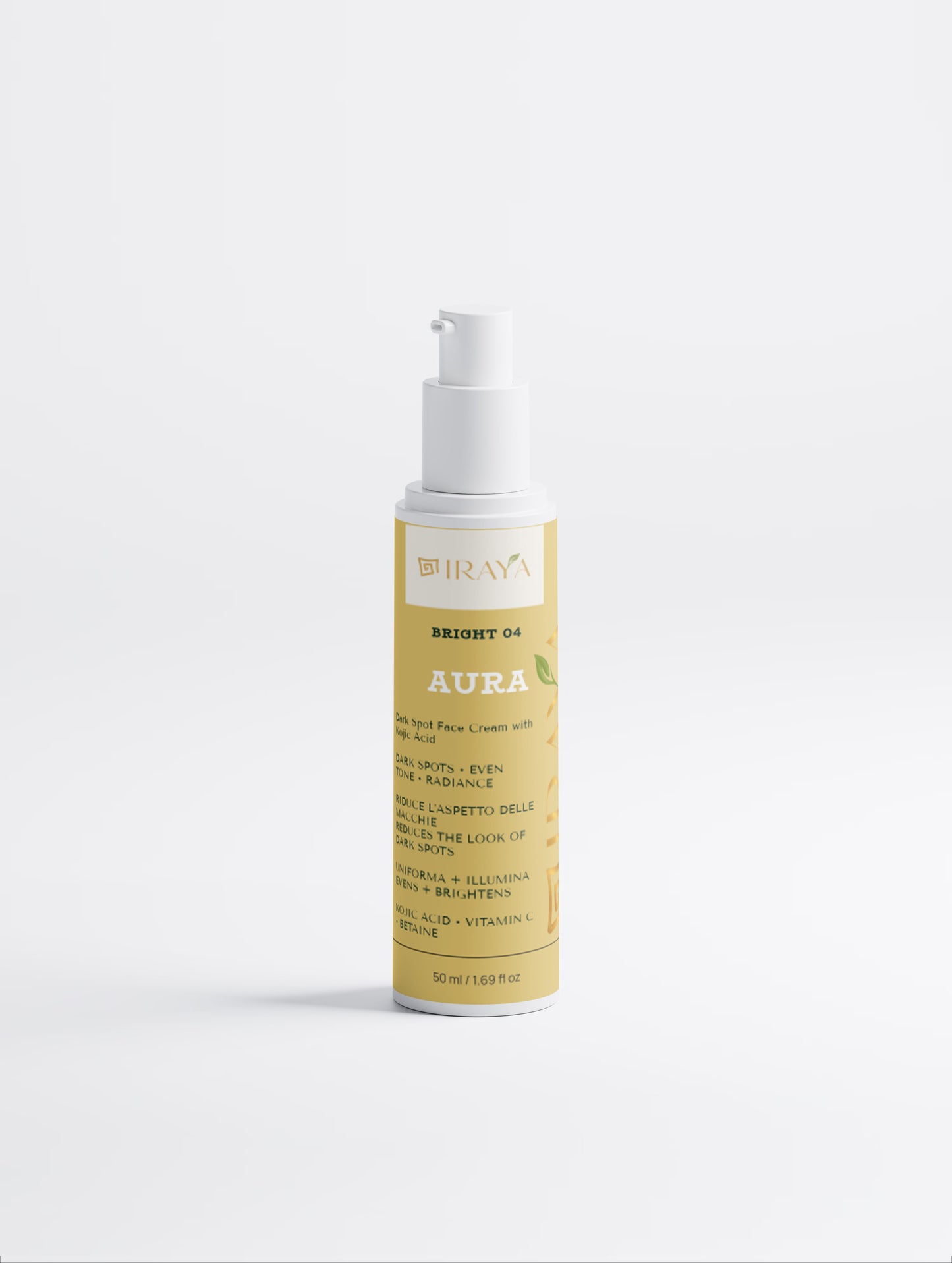 Dark Spot Face Cream with Kojic Acid Crema Viso per Macchie Scure con Acido Kojico • 50 ml AURA — BRIGHT 04