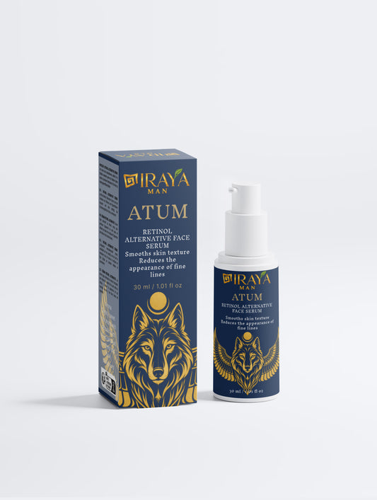 Siero Viso Uomo con Alternativa Vegetale al Retinolo per Linee Sottili e Macchie, 30 ml ATUM | IRAYA MAN