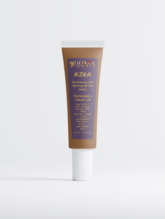 IRMA KIRA 35 — Fondotinta 35 Tan Warm | SKINCARE + MAKE-UP | Tutti i Tipi di Pelle | 30 ml