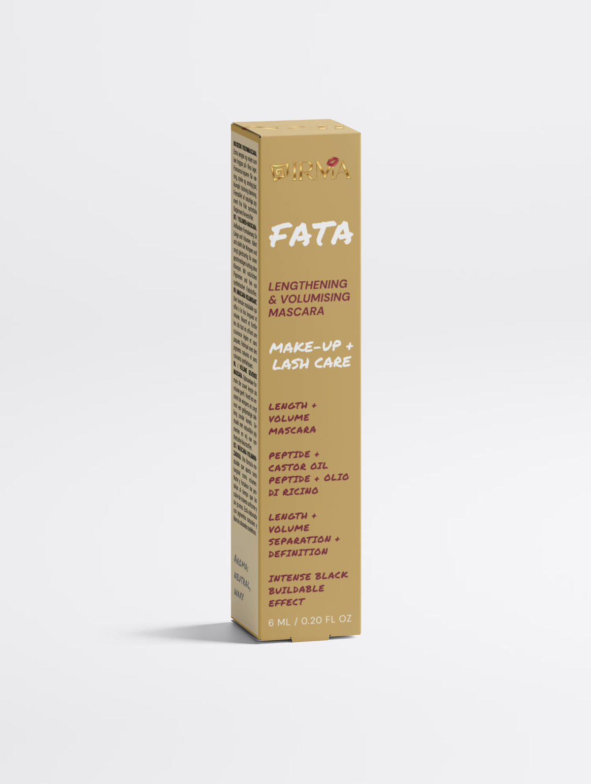 IRMA FATA — Mascara Allungante e Volumizzante con Peptide e Olio di Ricino | 6 ml