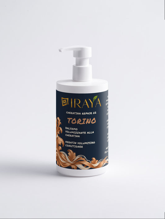 Balsamo volumizzante alla cheratina anticrespo 390 ml — TORINO | IRAYA Cheratina Repair