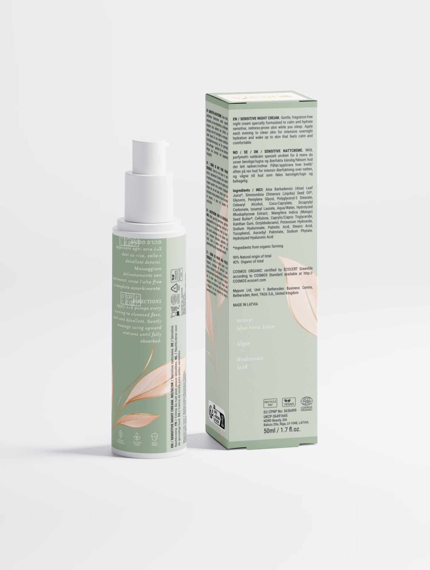 Sensitive Skin Overnight Cream  Sensitive • Dry • Redness-Prone Skin • Fragrance Free 50ml
