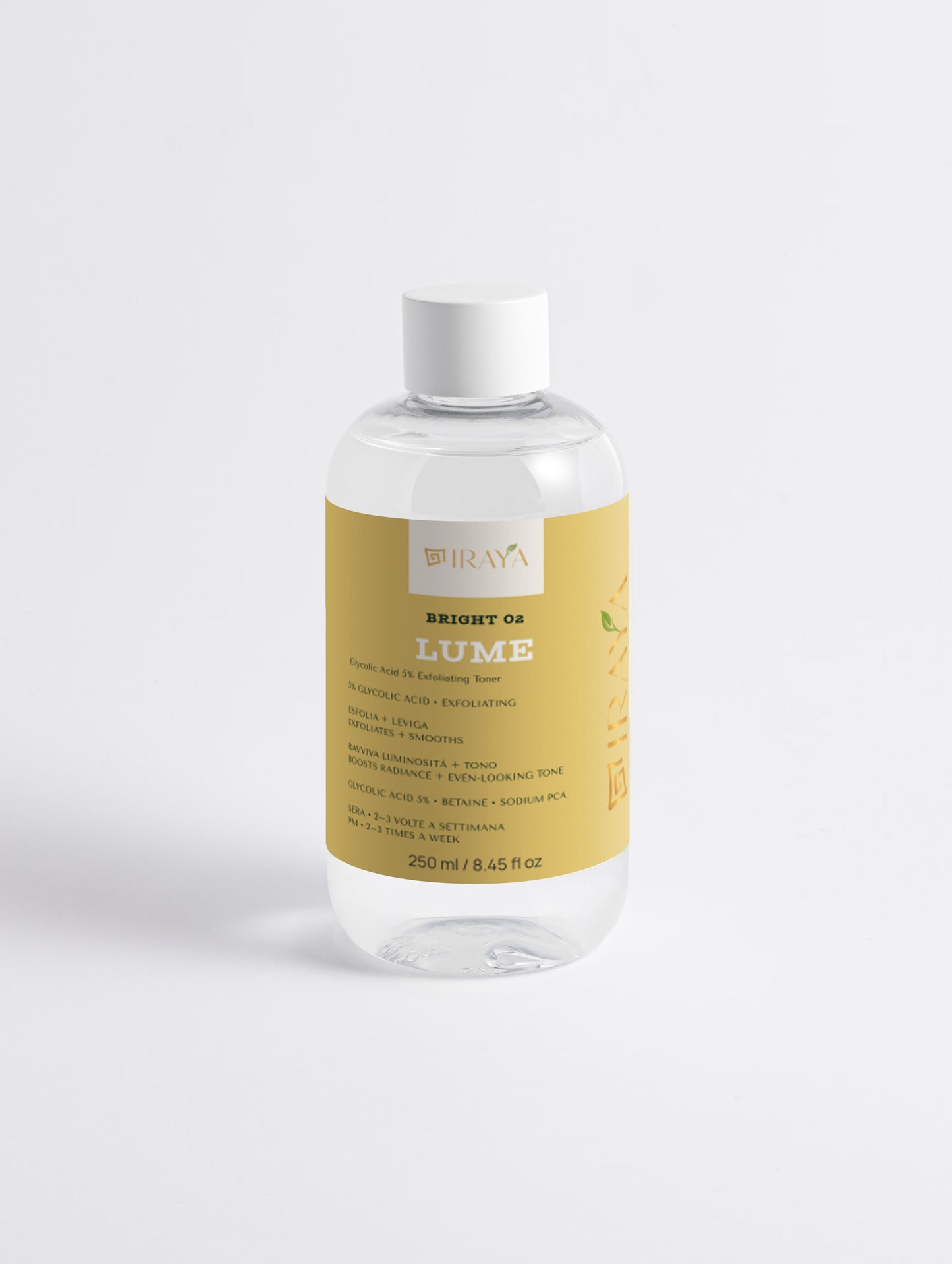 Glycolic Acid Exfoliating Toner Tonico Esfoliante con Acido Glicolico 5% • 250 ml LUME — BRIGHT 02