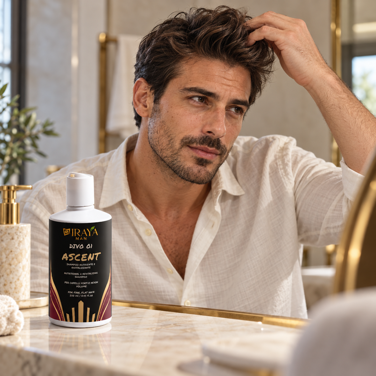 ASCENT  — Shampoo Uomo per Capelli Fini e Piatti | IRAYA MAN