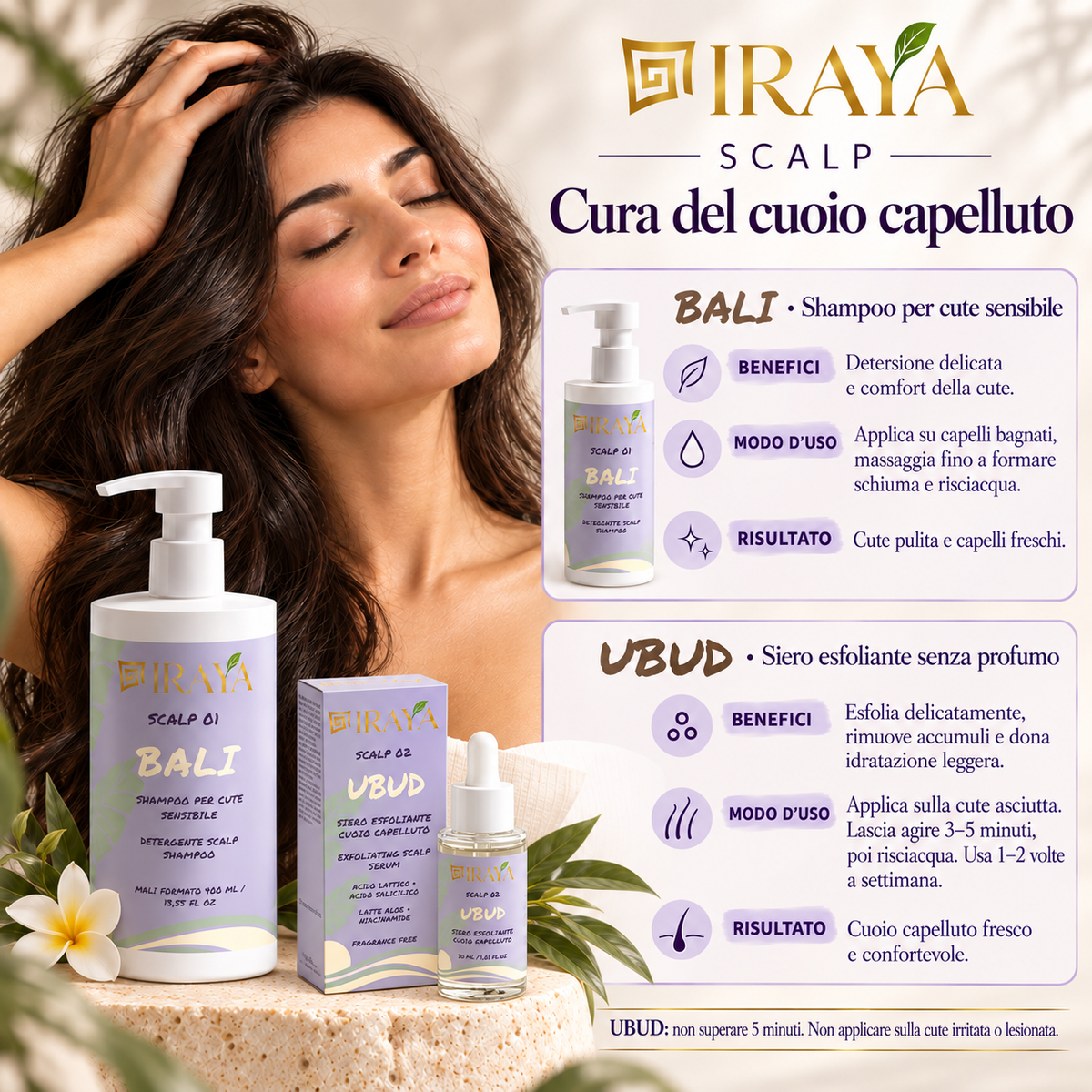 Siero esfoliante per cuoio capelluto senza profumo 30 ml — UBUD | IRAYA SCALP