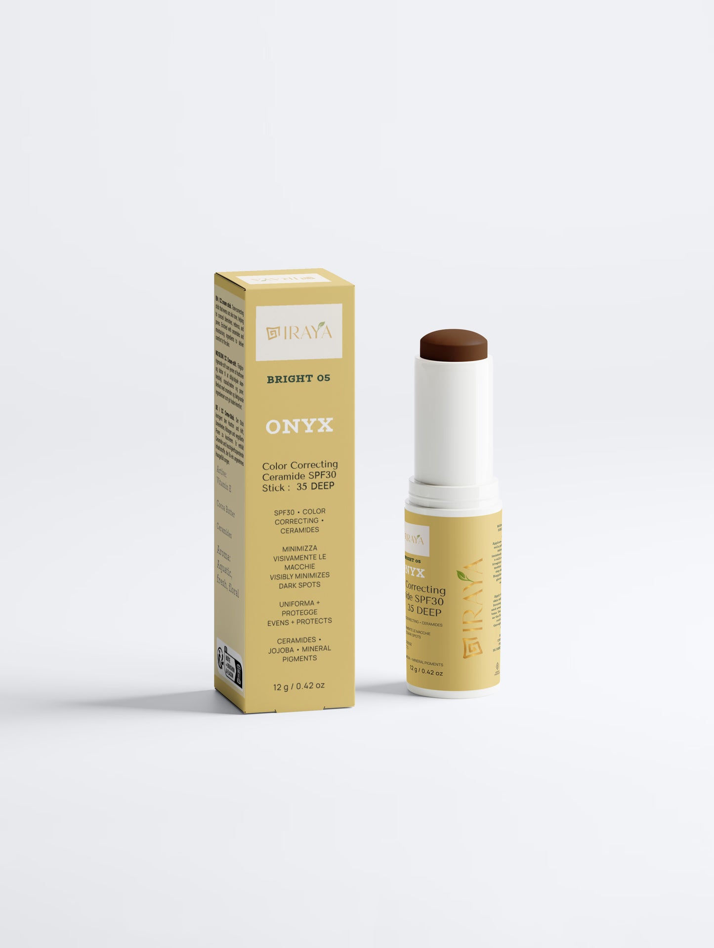 Color Correcting Ceramide SPF30 Stick :  35 DEEP 12g ONYX — BRIGHT 05