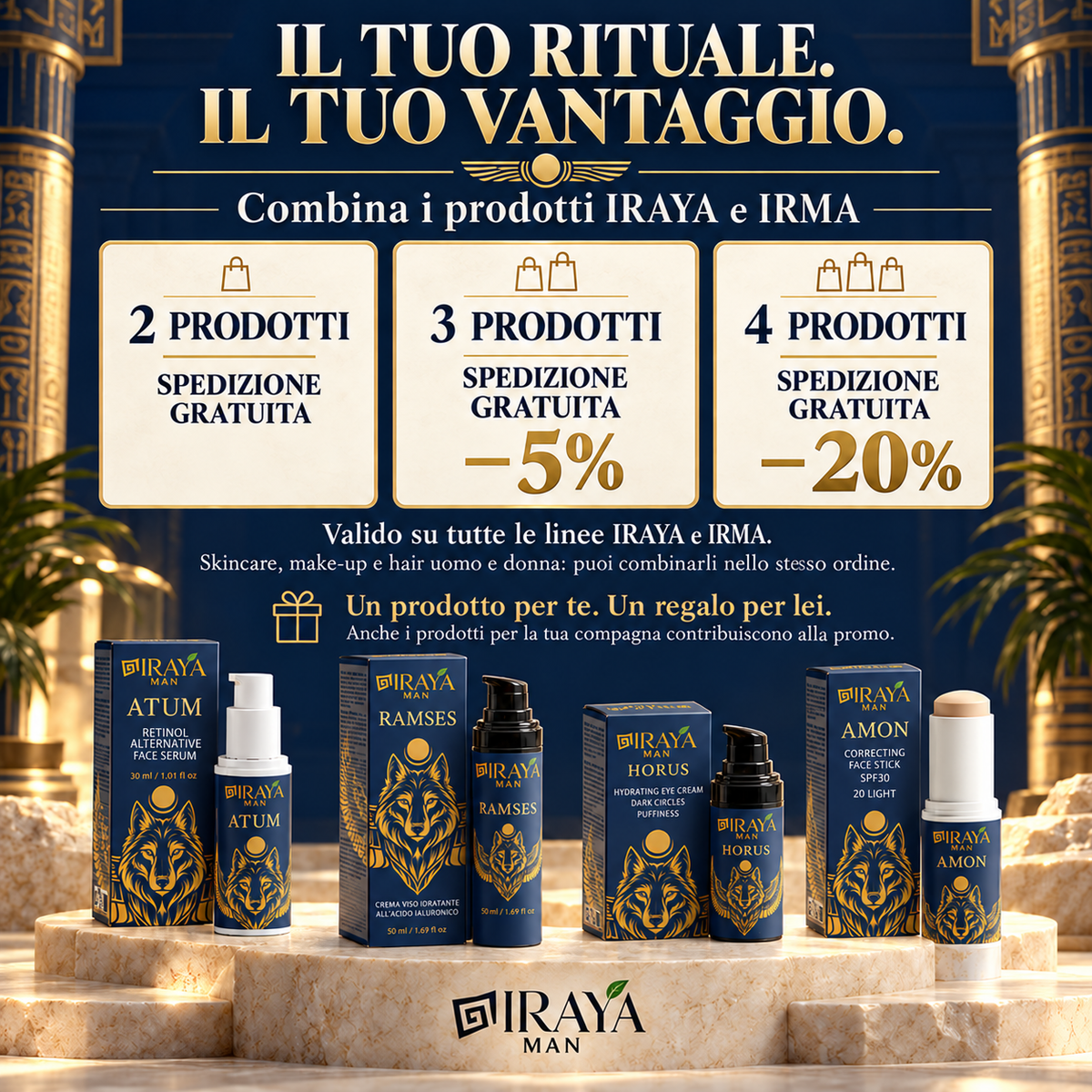 Siero Viso Uomo con Alternativa Vegetale al Retinolo per Linee Sottili e Macchie, 30 ml ATUM | IRAYA MAN