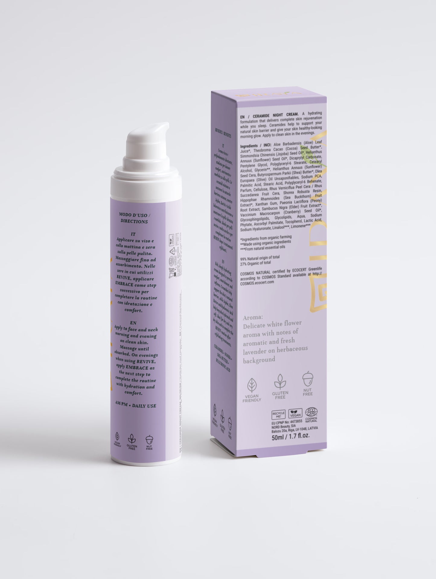 Ceramide Barrier Cream  Crema Viso Ricca alle Ceramidi • 50 ml / 1.69 fl oz Pelle secca • molto secca  EMBRACE — RENEW 04 RICH