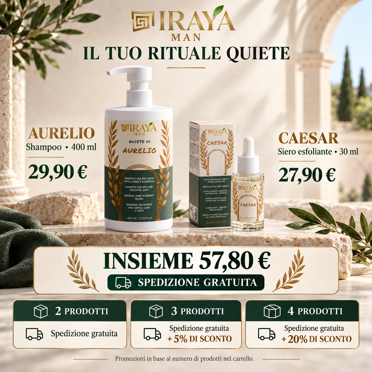 Siero Esfoliante Cuoio Capelluto Uomo per Accumuli e Secchezza — CAESAR | IRAYA MAN