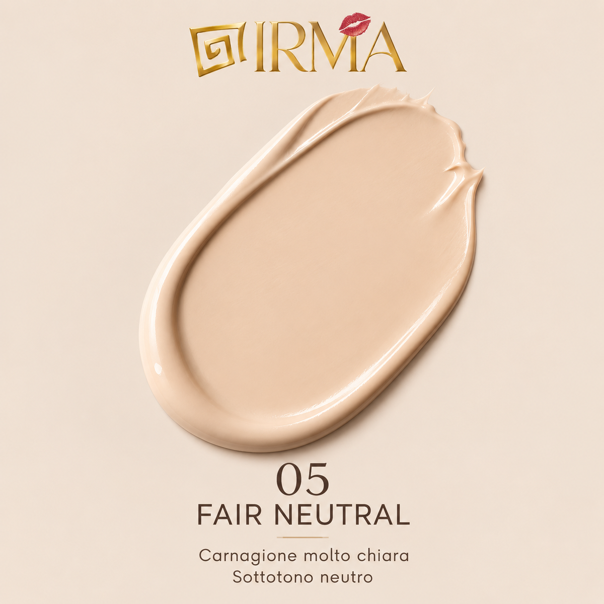 IRMA ELARA 05 — Fondotinta 05 Fair Neutral | SKINCARE + MAKE-UP | Tutti i Tipi di Pelle | 30 ml