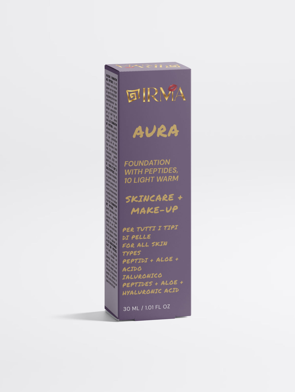 IRMA AURA 10 — Fondotinta 10 Light Warm | SKINCARE + MAKE-UP | Tutti i Tipi di Pelle | 30 ml