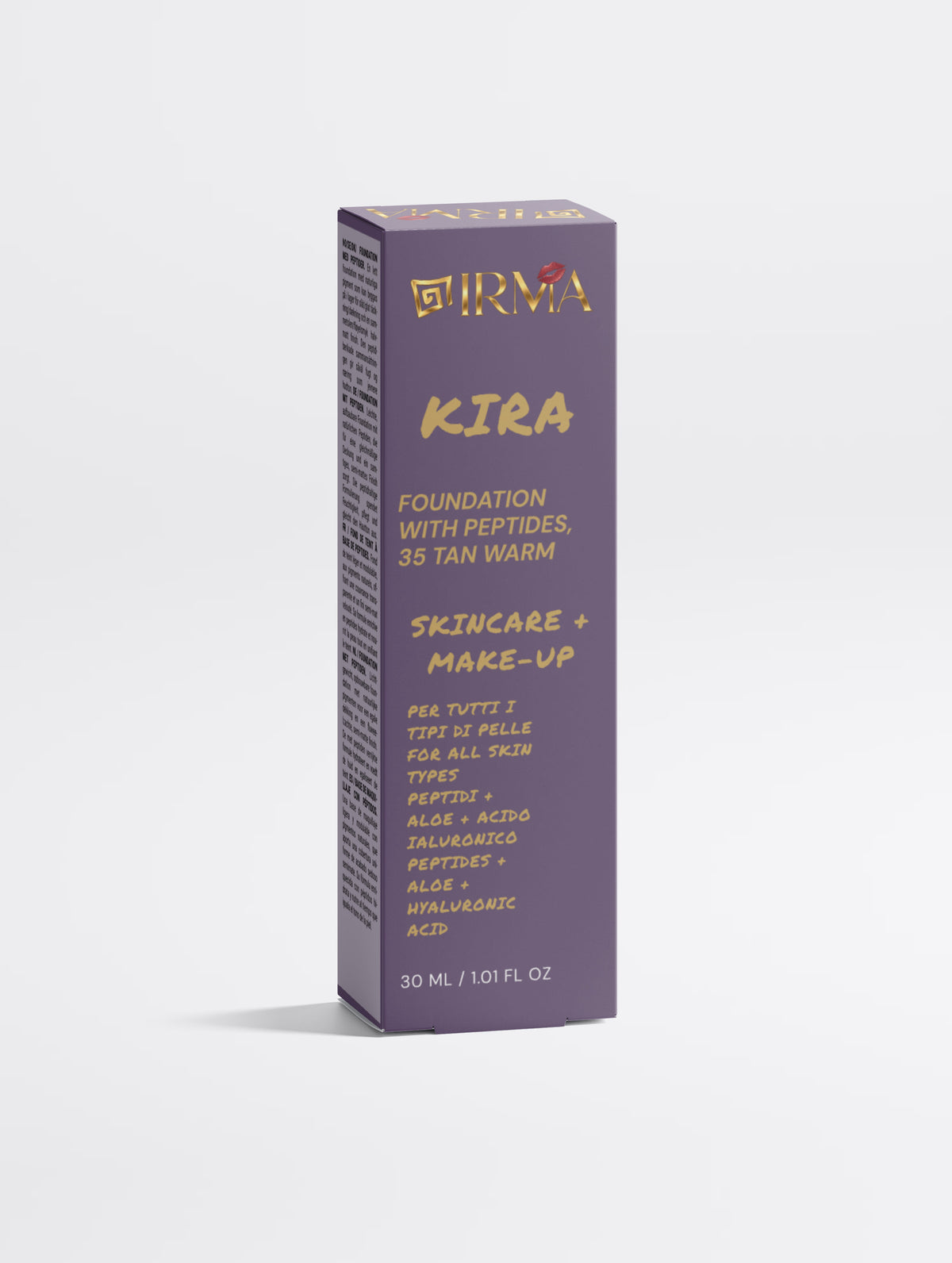 IRMA KIRA 35 — Fondotinta 35 Tan Warm | SKINCARE + MAKE-UP | Tutti i Tipi di Pelle | 30 ml