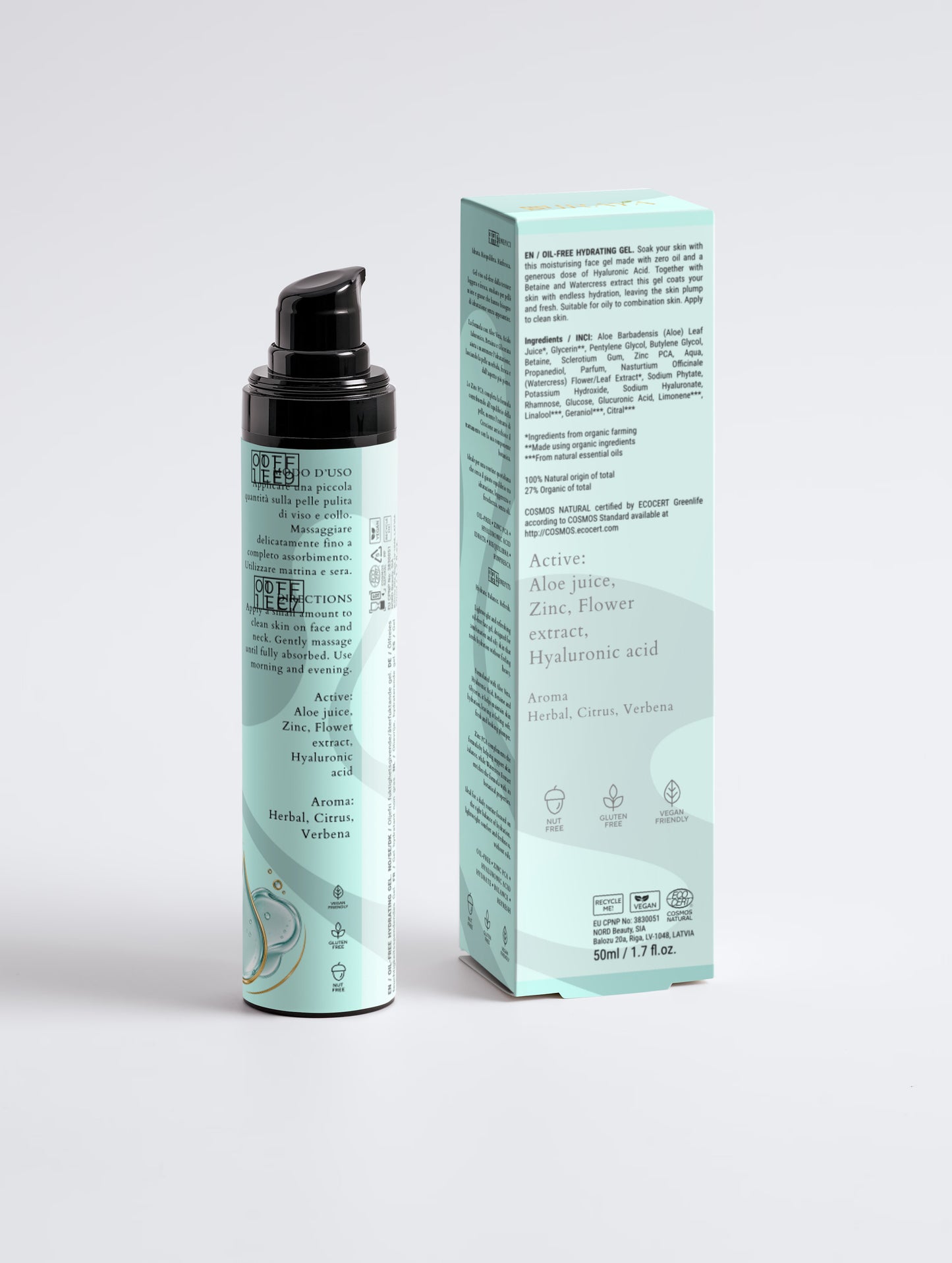 Oil-Free Hydrating Gel Pelle Mista • Grassa Combination • Oily Skin 50ml