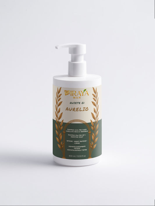 Shampoo Uomo per Cute Secca e Sensibile — QUIETE 01  AURELIO | IRAYA MAN