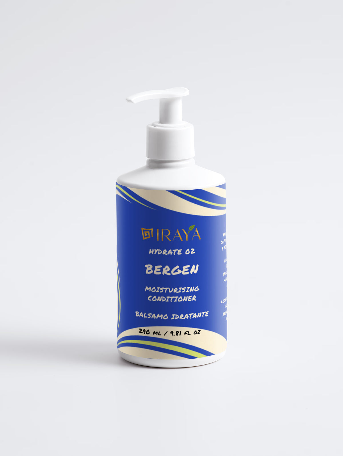 Balsamo idratante per capelli secchi 290 ml — BERGEN | IRAYA HYDRATE 290ml