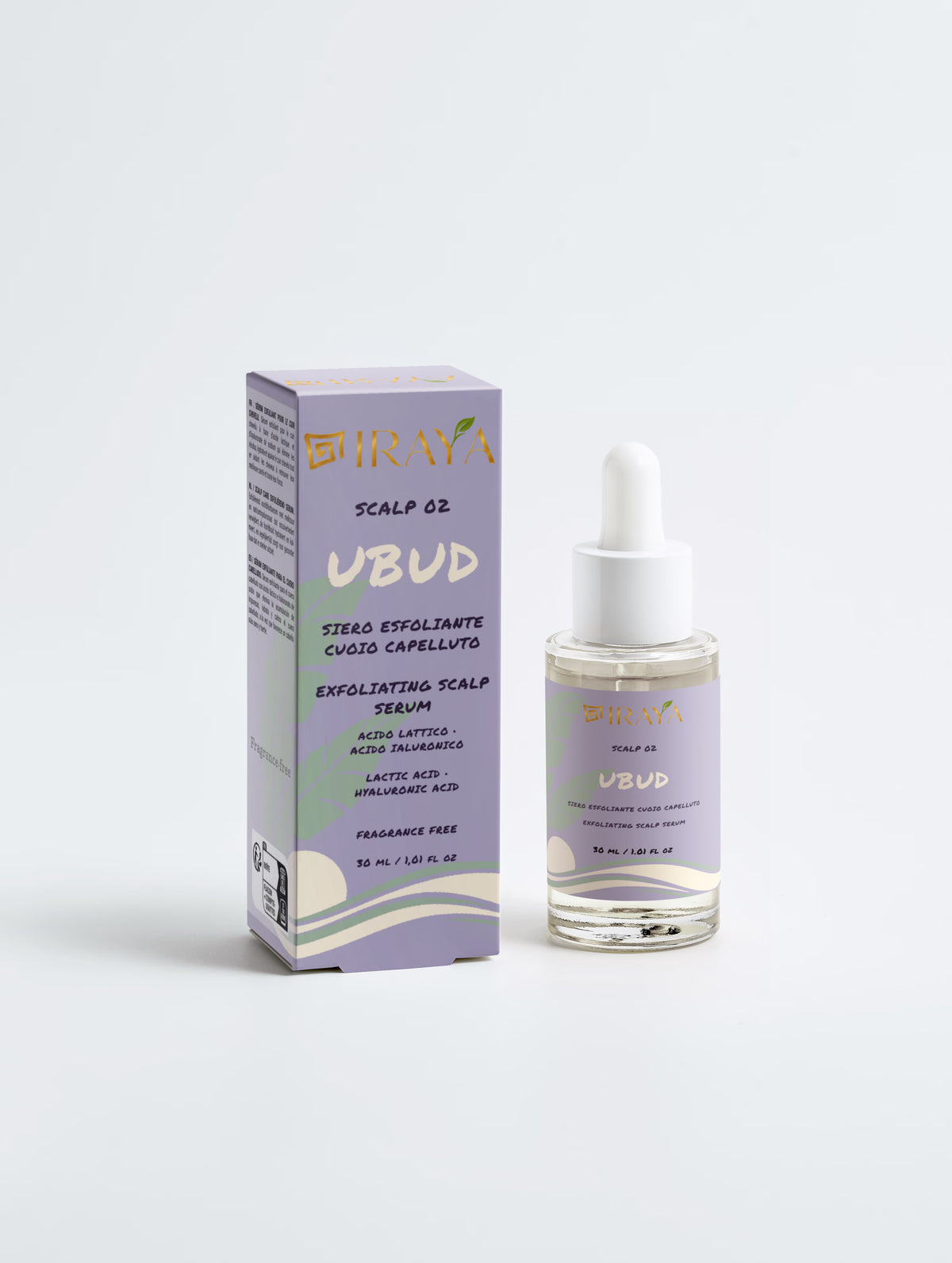 Siero esfoliante per cuoio capelluto senza profumo 30 ml — UBUD | IRAYA SCALP