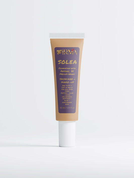 IRMA SOLEA 25 — Fondotinta 25 Medium Warm | SKINCARE + MAKE-UP | Tutti i Tipi di Pelle | 30 ml