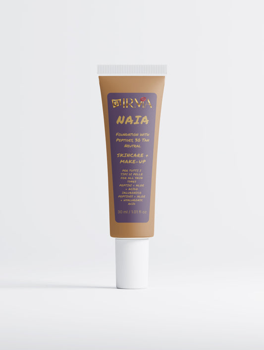 IRMA NAIA 30 — Fondotinta 30 Tan Neutral | SKINCARE + MAKE-UP | Tutti i Tipi di Pelle | 30 ml